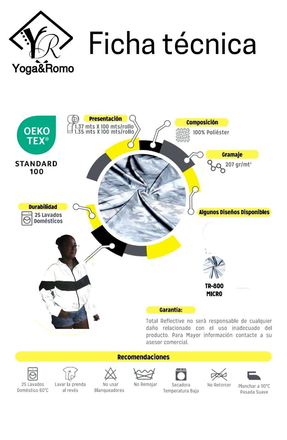 CHAQUETA REFLECTIVA FORRADA CABALLERO REFERENCIA: CRF002 - Imagen 4